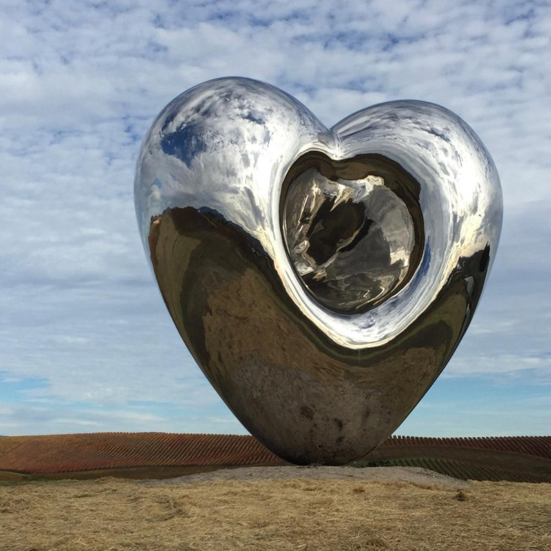 China Factory Sale Metal Annural Sculpture 304 Stainless Steel Mirror Polished Design Art Circular Ornament Statue