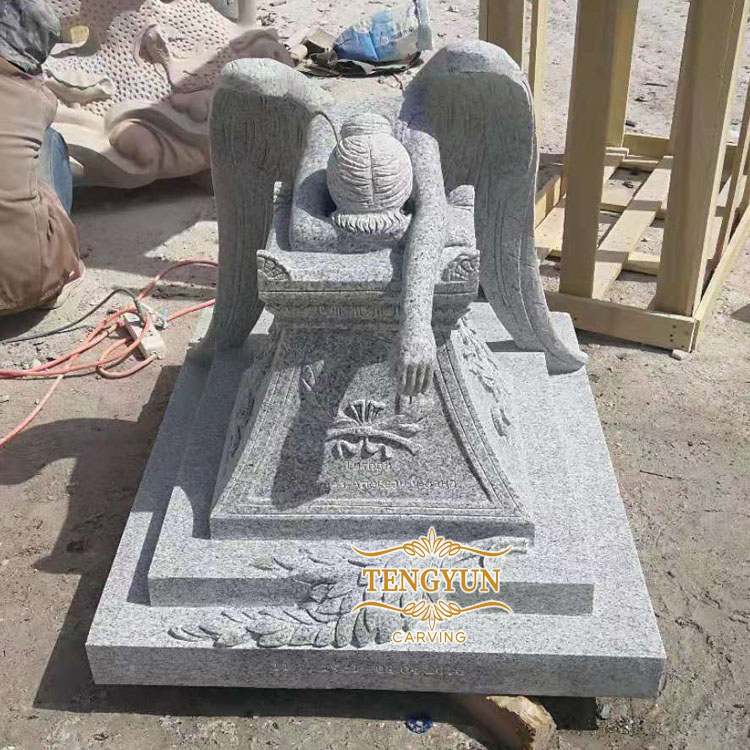 https://www.firststatue.com/custom-famous-cemetery-decorative-grey-granite-stone-carved-weeping-kneeling-angel-statue-product/