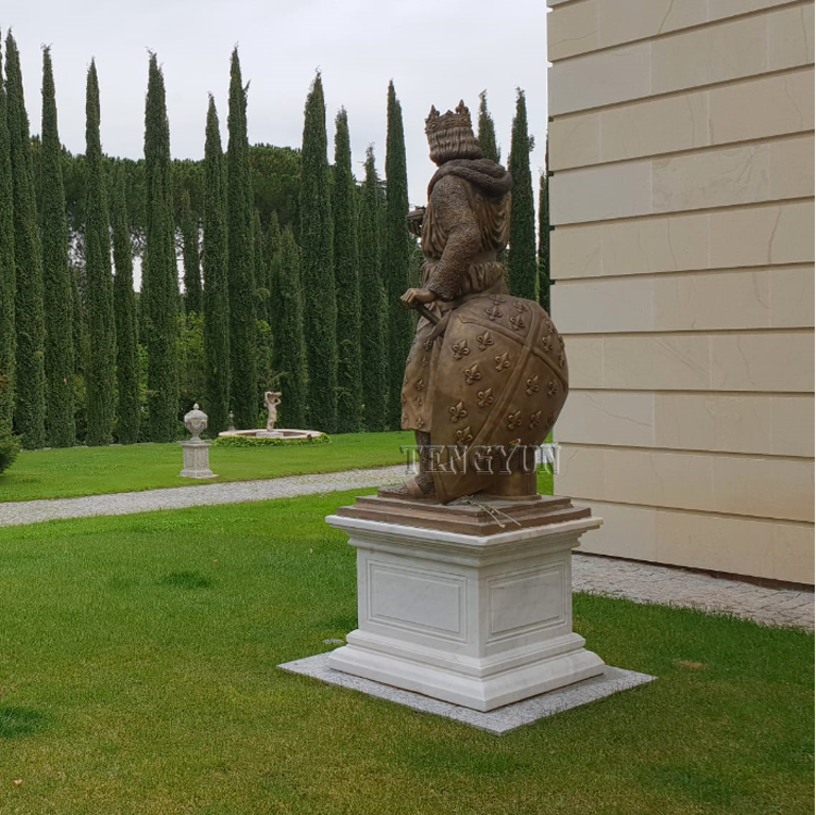 Famous male statue ancient man sculpture life size bronze emperor statue (4)