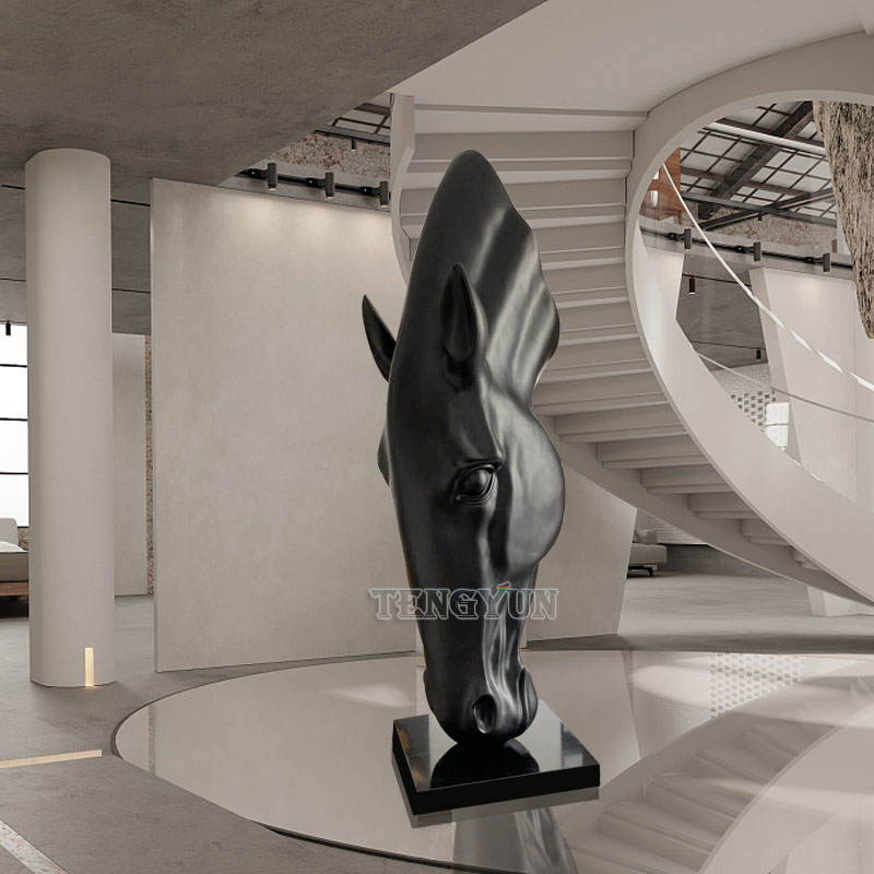 famous large size fiberglass horse head sculpture (3)
