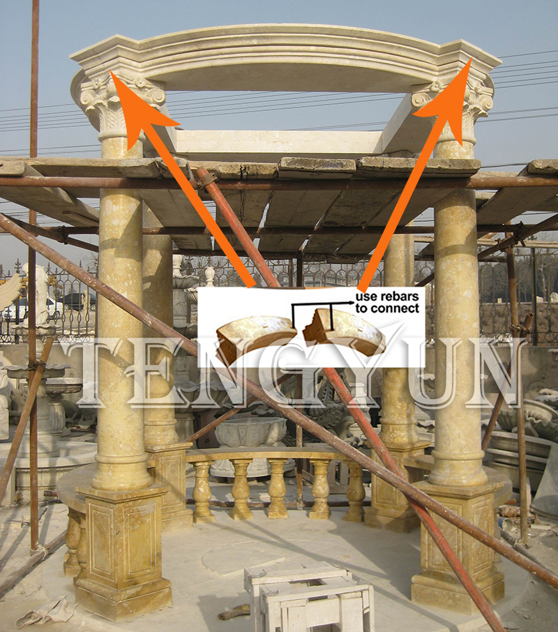 garden travertine gazebo