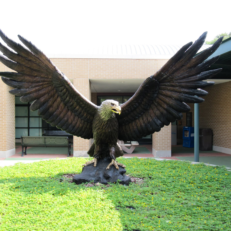 bronze eagle sculpture