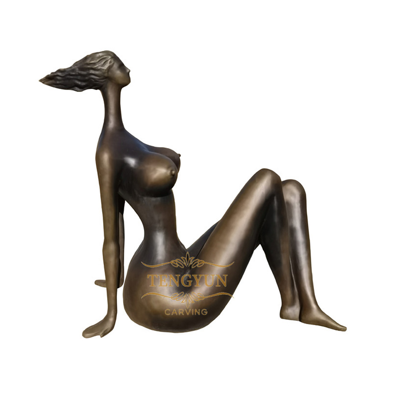 TENGYUN bronze female abstract statues (6)