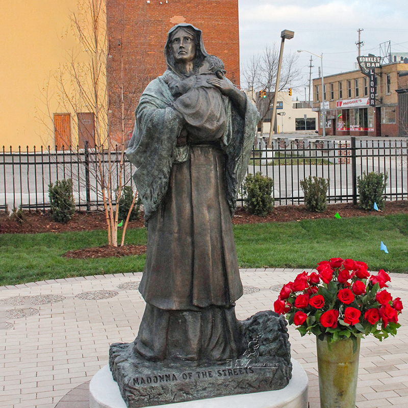 Christian-religious-decor-life-size-Virgin-Mary-holding-baby-Jesus-statue-DZB-123