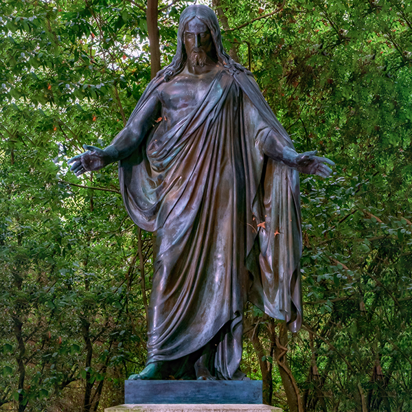 bronze religious statue