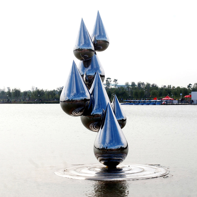 Metal circle stainless steel curl sculpture geometric sculpture stainless steel moon sculpture