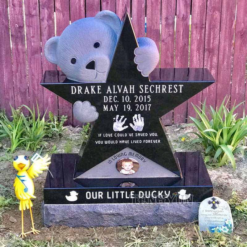https://www.firststatue.com/decortings-baby-girl-baby-headstones-for-graves-shannxi-black-granite-carved-teddy-bear-with-star-sculpture-tombstone-product/
