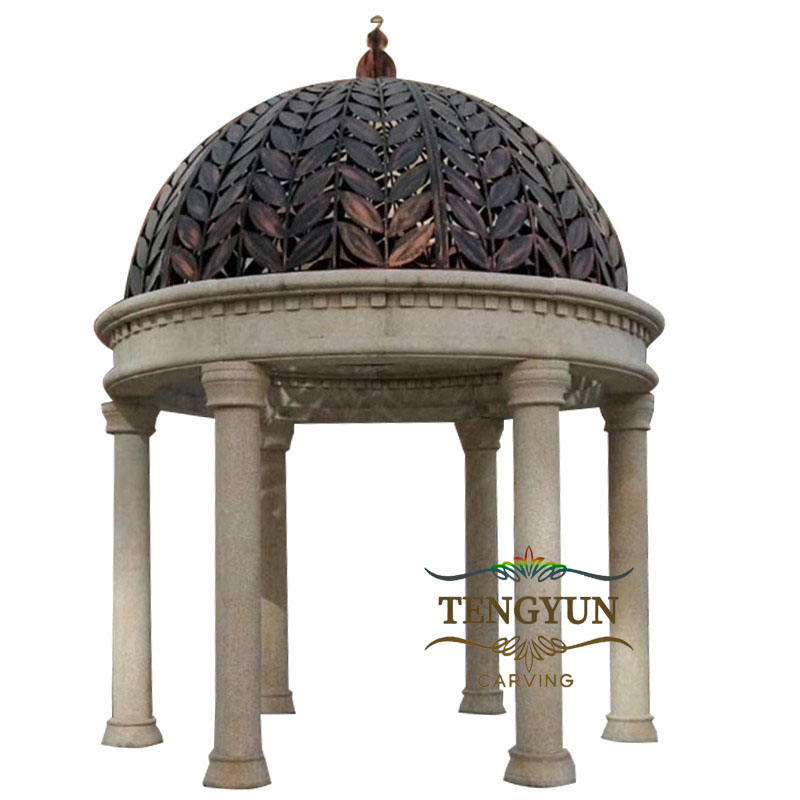 yellow granite stone pavilion
