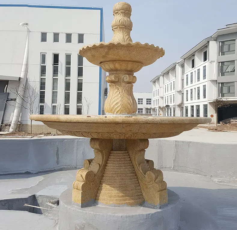 granite stone garden fountain