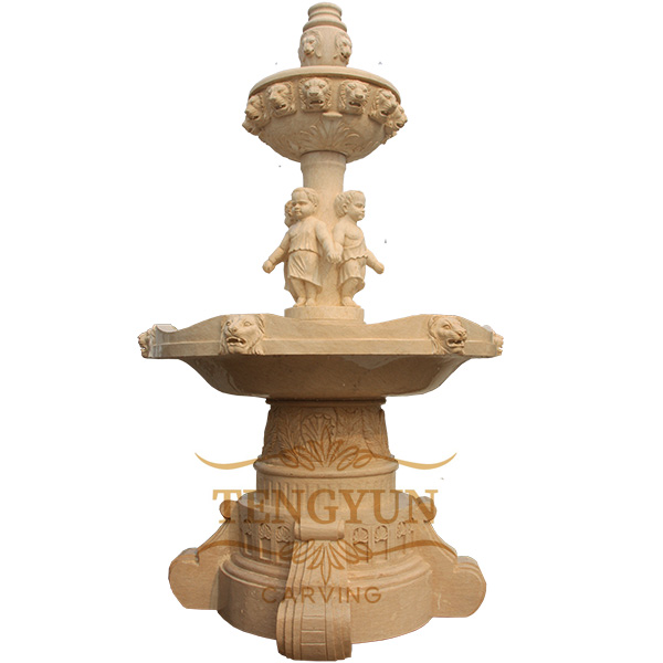 marble figure carved fountain