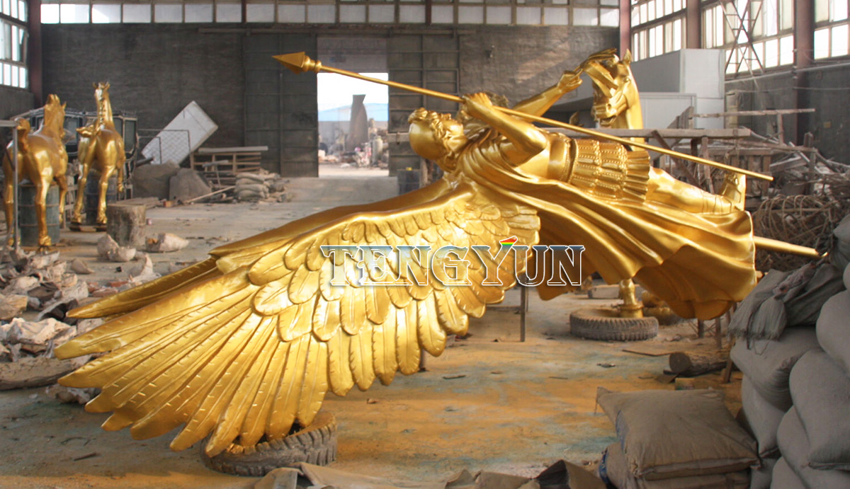 bronze eight horse sculptures (2)