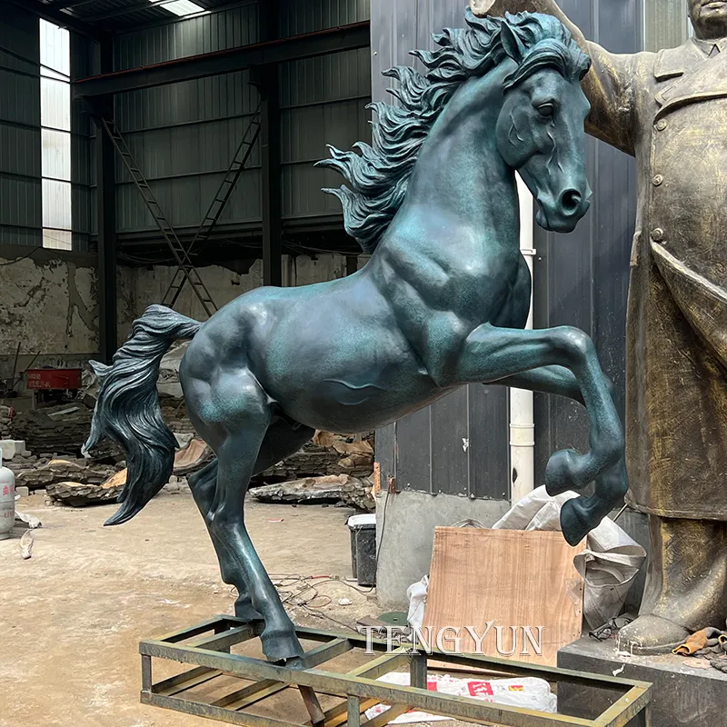 bronze stallion statue