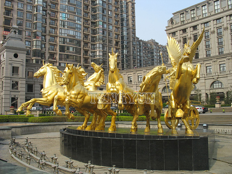 large size bronze eight horse sculptures