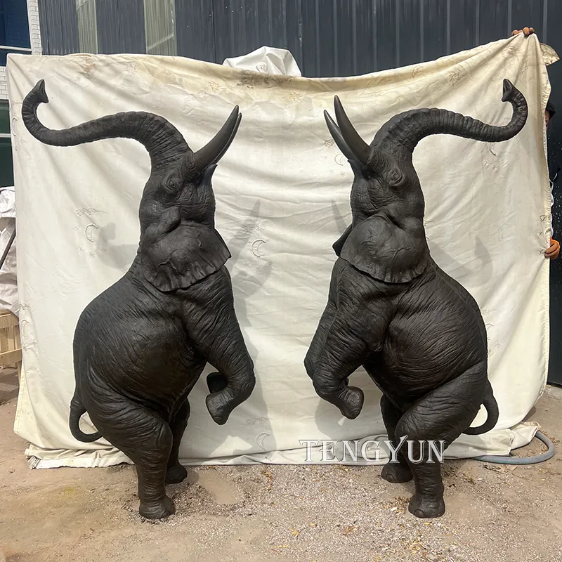 bronze elephant sculpture