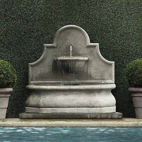 Classic Hand-Carved Stone Wall Fountain