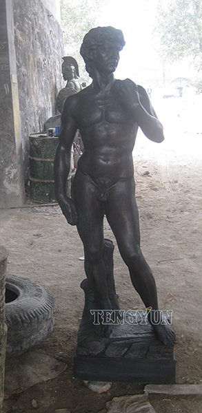 Bronze David statue