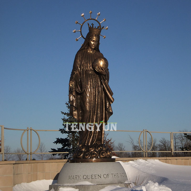 Bronze Mary statue