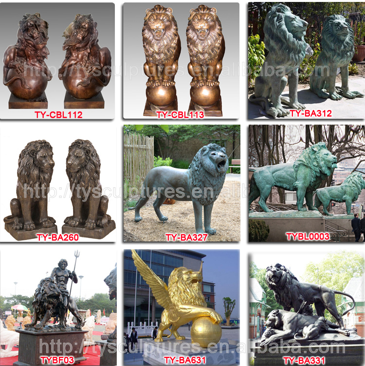 Bronze lion sculptures (1)
