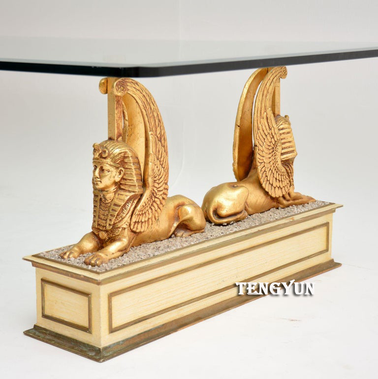 Bronze sphinx statue coffee table (5)
