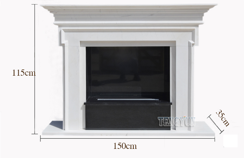 China factory white marble carving cheap fireplace (1)