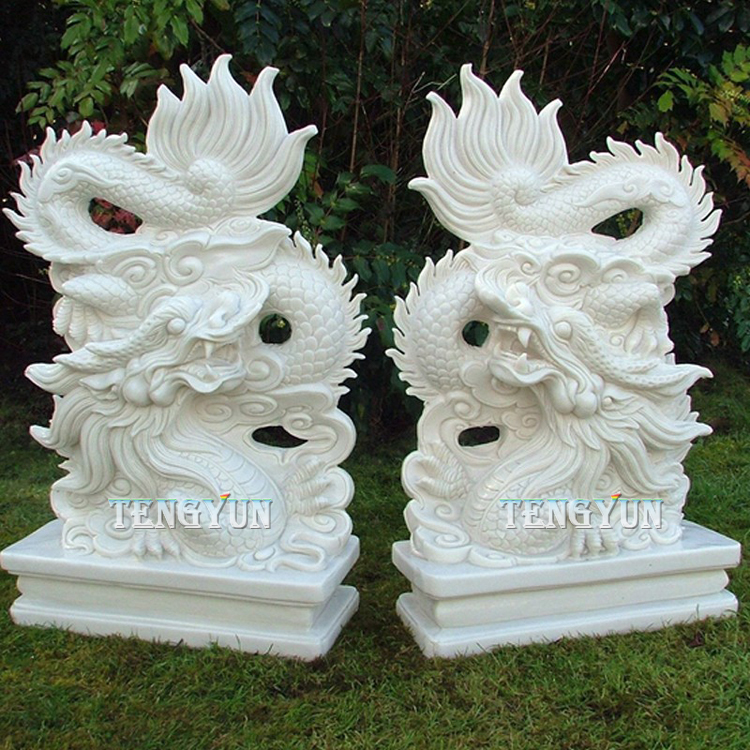 Chinese marble dragon sculpture (10)