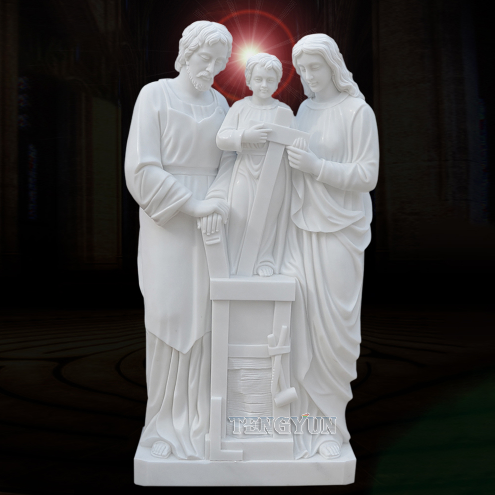 Church Decorative Art Figure Life Size Holy Family Mother Mary Father And Child Jesus Statues (1)