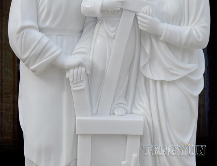 Church Decorative Art Figure Life Size Holy Family Mother Mary Father And Child Jesus Statues (3)