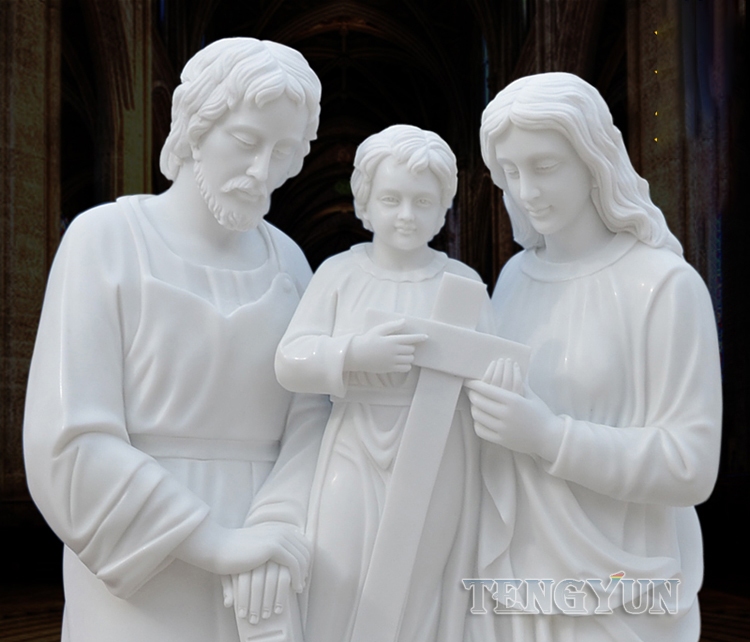 Church Decorative Art Figure Life Size Holy Family Mother Mary Father And Child Jesus Statues (4)