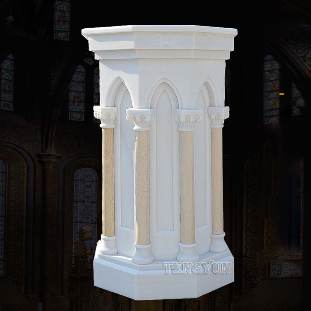 Church Decorative Marble Altar Christian Holy Article Pulpit Stone Lectem Granite Ambo (1)
