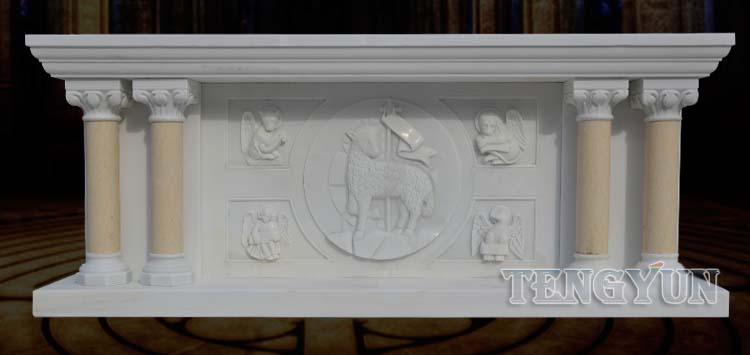 Church Decorative Marble Altar Christian Holy Article Pulpit Stone Lectem Granite Ambo (5)