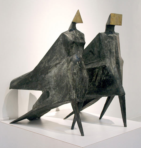 Custom made Lynn Chadwick designed abstract sculptures (2)