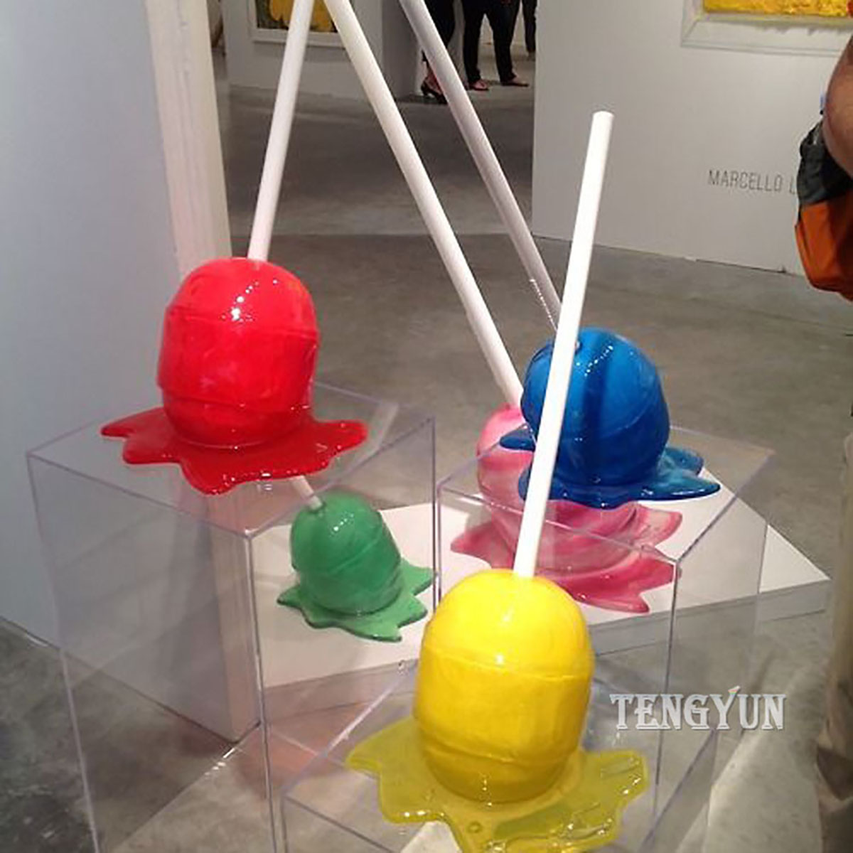 Decorative Colorful Fiberglass Lollipop Sculpture  (2) 1