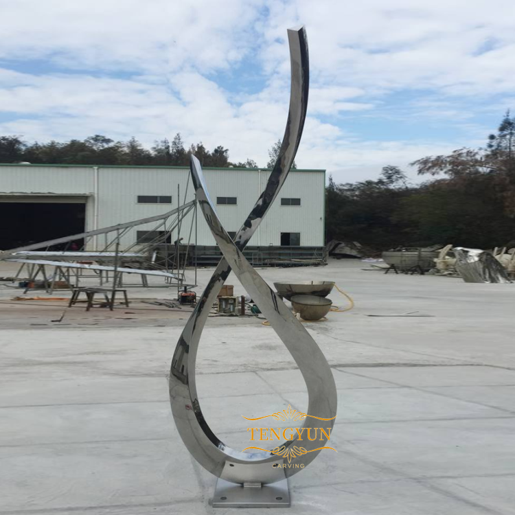 Decorative big size modern sculpture stainless steel Growing sculpture  (2)