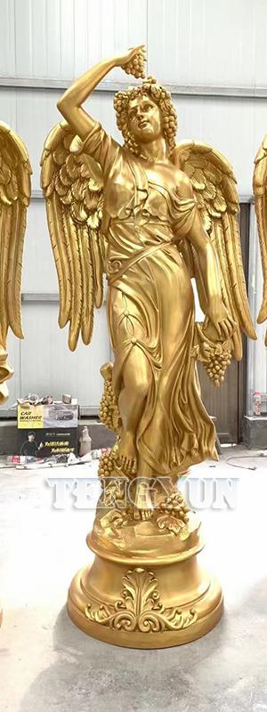 Fiberglass Four Season Goddess Statues Home Decorative Resin Angel Season Sculptures For Sale (4)