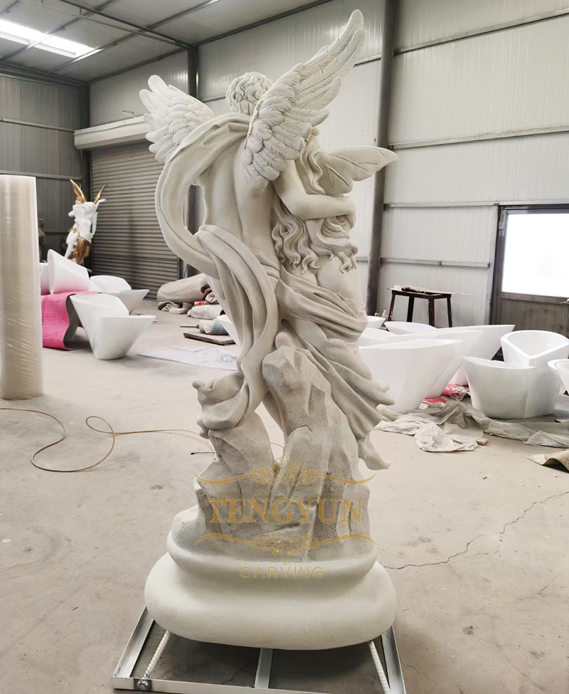 Fiberglass Psyche And Cupid Statue (4)