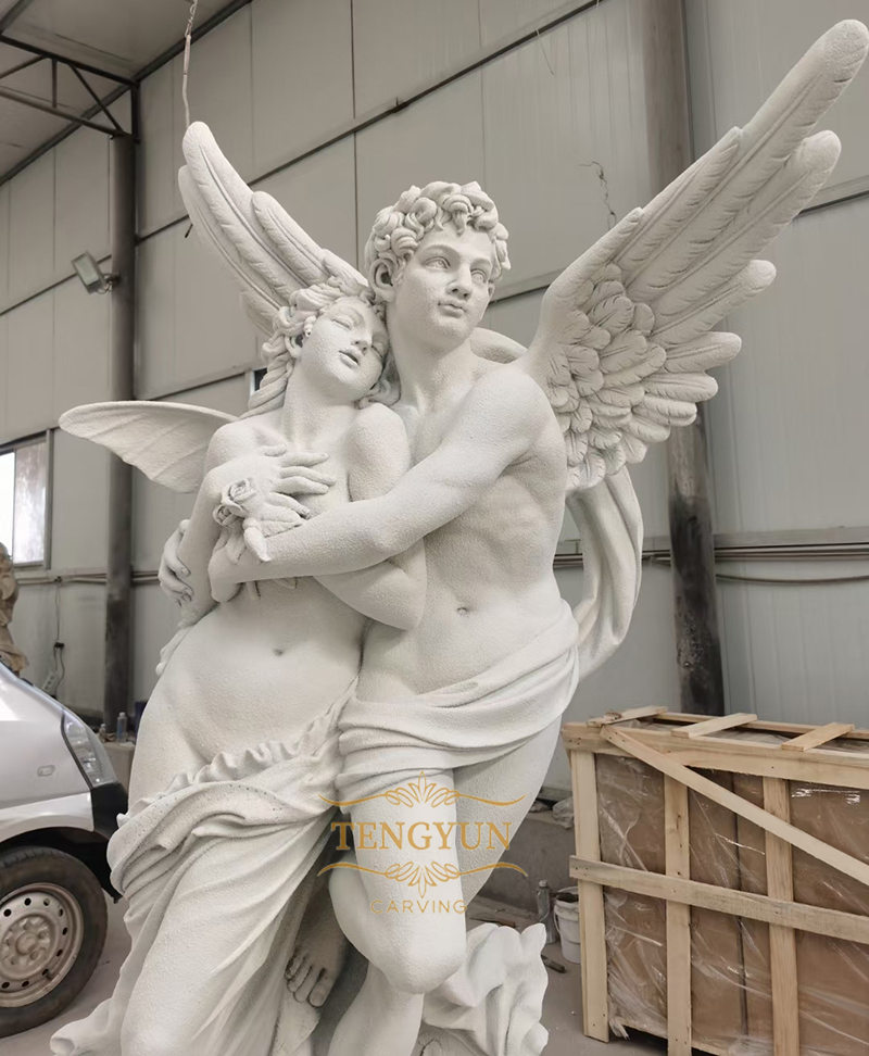 Fiberglass Psyche And Cupid Statue (6)
