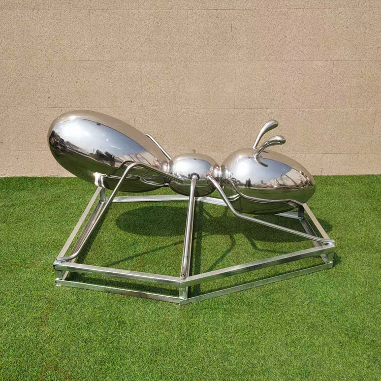 Hot sale big size metal ant sculpture mirror polished  stainless steel ant sculptures (1)