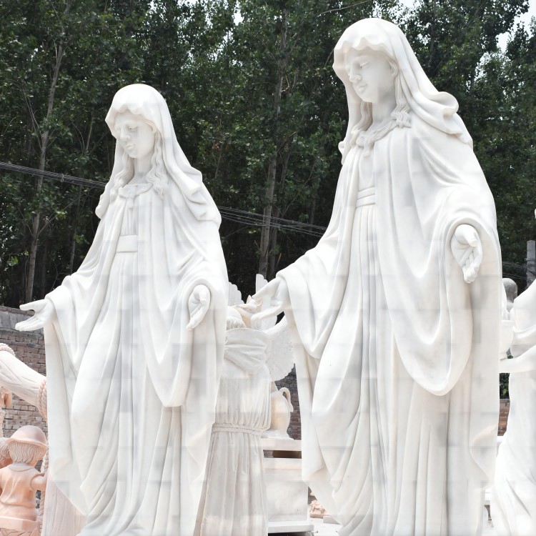Large Marble Virgin Mary statue (3)(1)