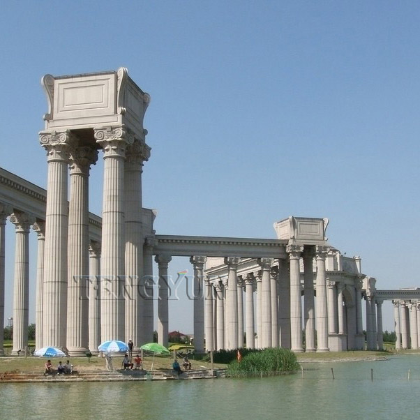 Large size outdoor marble pillars (5)