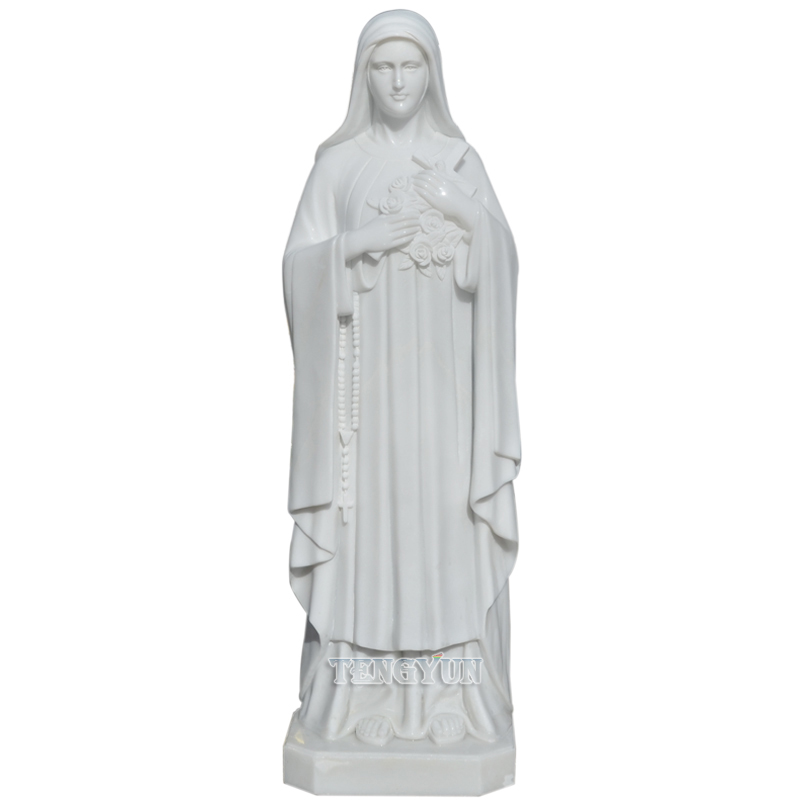 Life Size Christianity Church Decorative Basilica icon of the Virgin Mary Marble Blessed Mary Statue (1)
