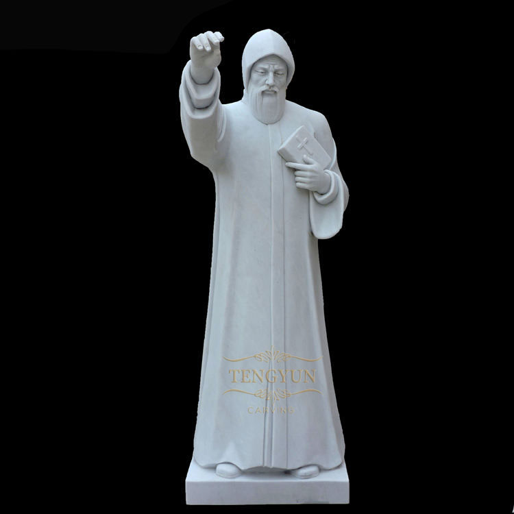 Life Size Marble Statue Of St Charble Religious Sculpture For Sale (3)