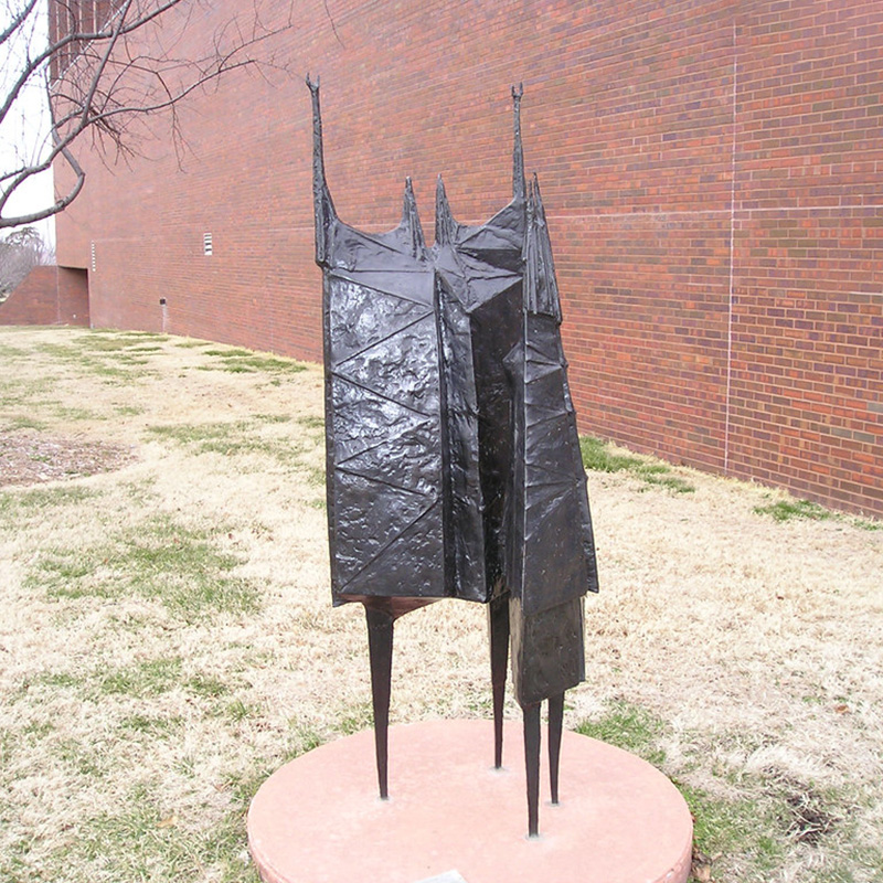 Lynn Chadwick teddy boy and teddy girl bronze abstract statue (2)
