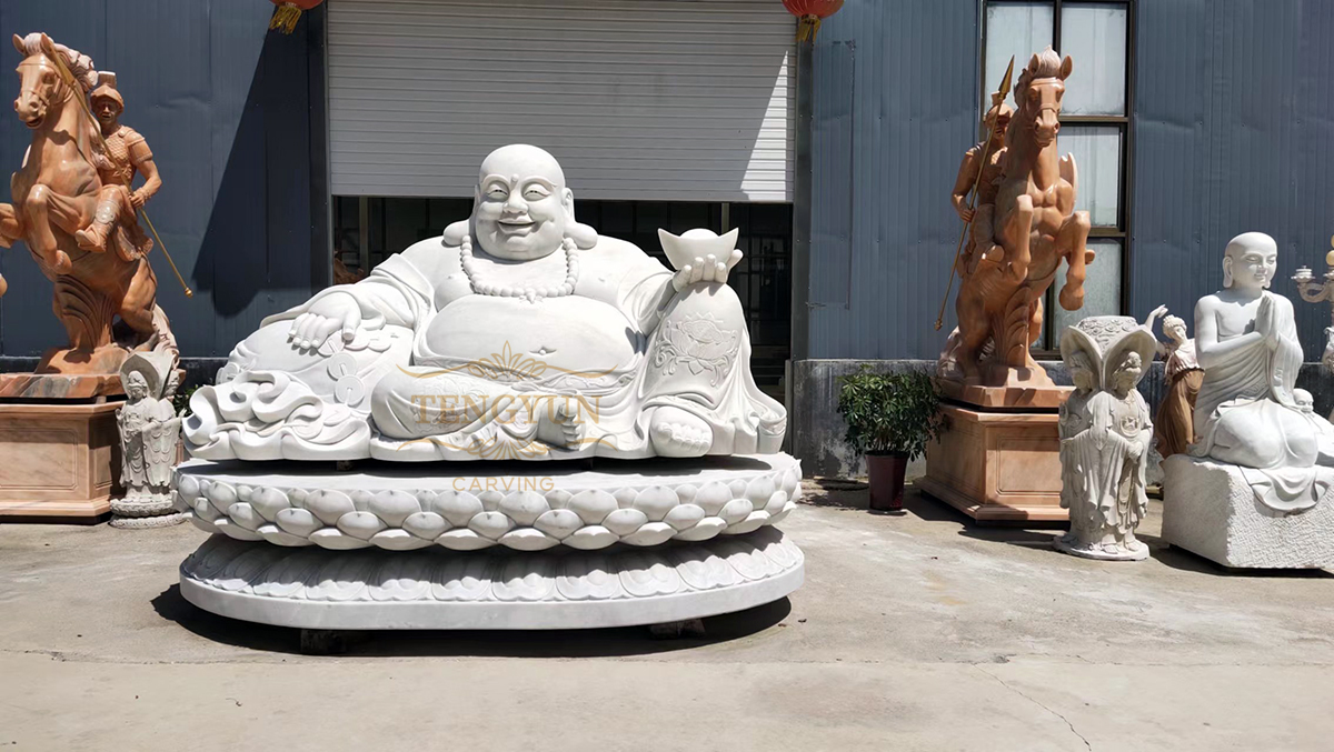 Maitreya stone marble buddha statue