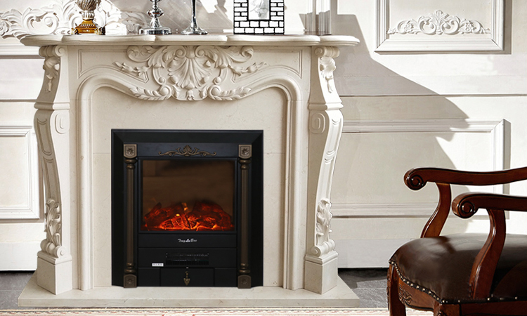 Marble Fireplace White Marble European-Style Carved Stone Mantel Home Indoor Fireplace Surround (8)