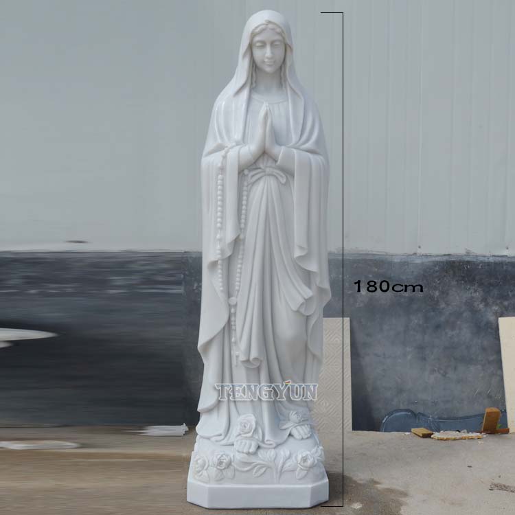 Marble Virgin Mary statue (2)