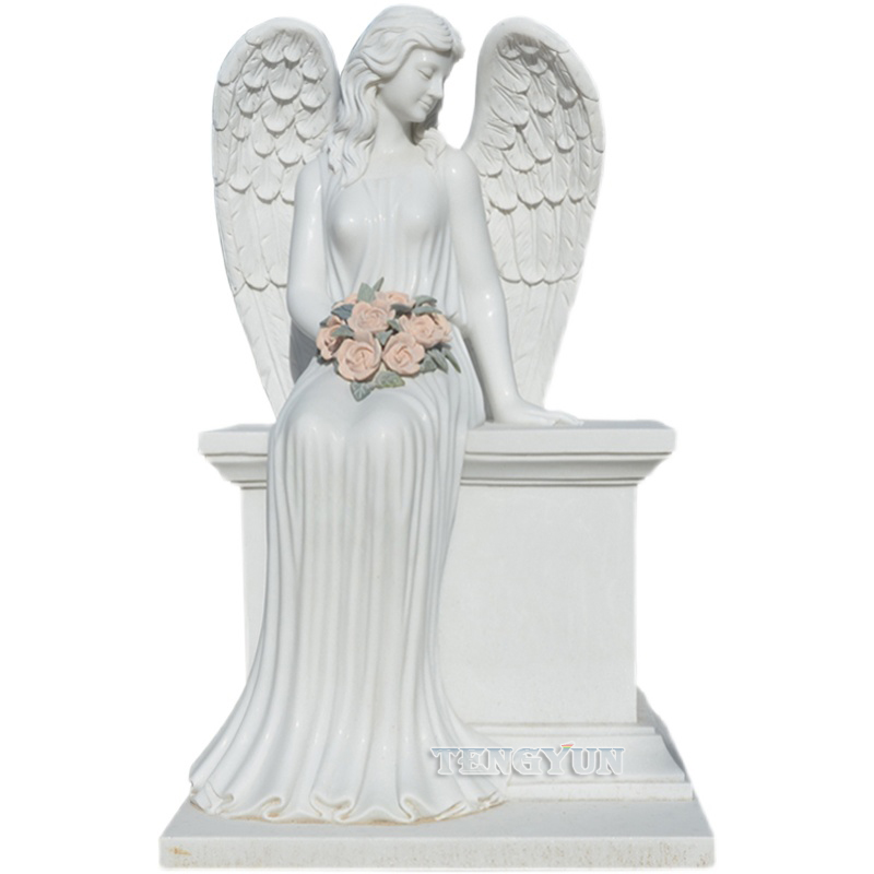 Marble cemetery angel statue (2)