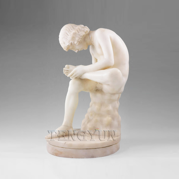 Marble statue boy with thorn (7)