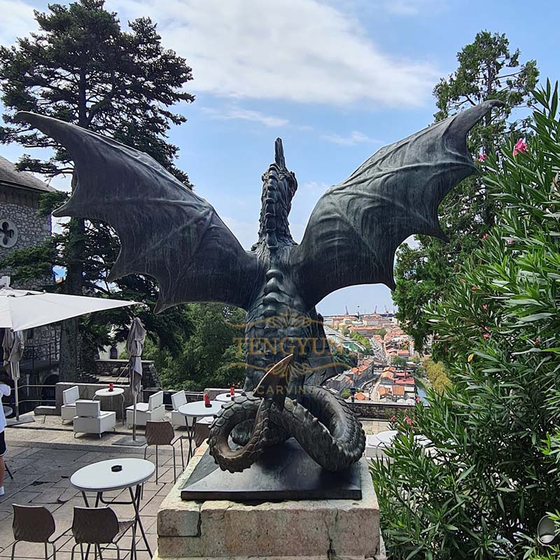 Medieval bronze  dragon sculpture (3)