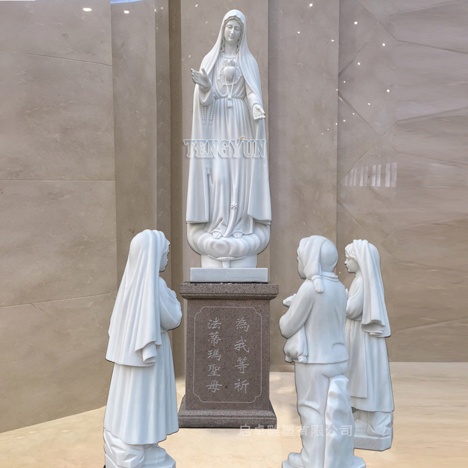 Our Lady of Fatima marble statue (2)