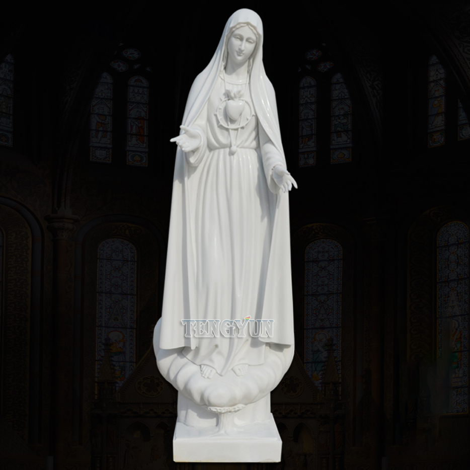 Our Lady of Fatima marble statue (3)